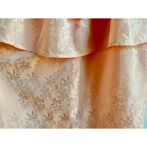 80s vintage jacquard princess dress satin 1980s - Picture 6 of 6